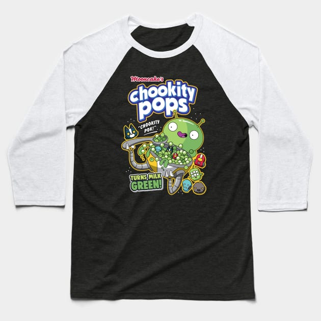 Mooncake's Chookity Pops! Baseball T-Shirt by iannorrisart